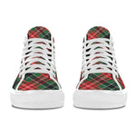 Men's Congested Tartan Blaze Abstract High Top Shoes