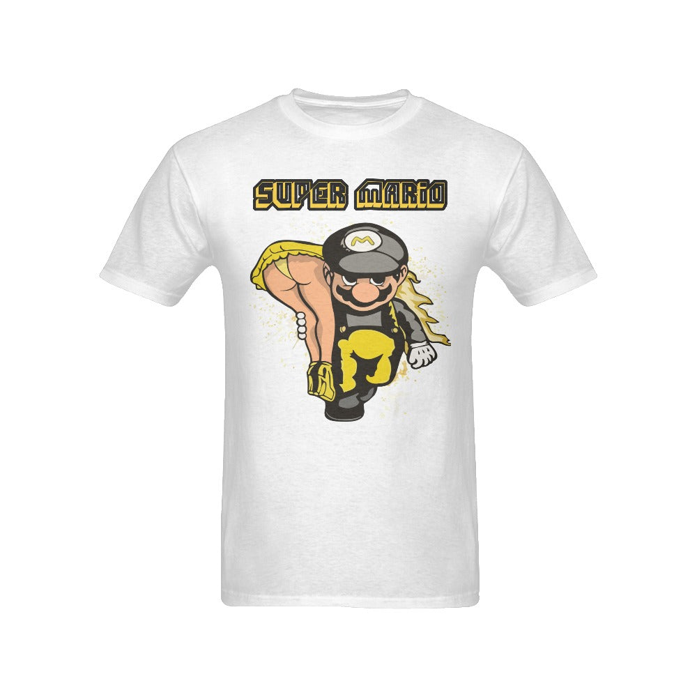 Men's Super Mario Carry Girl Streetwear Classic Fit T-shirt