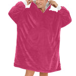 Men's Rich Maroon Solid Blanket Hoodie