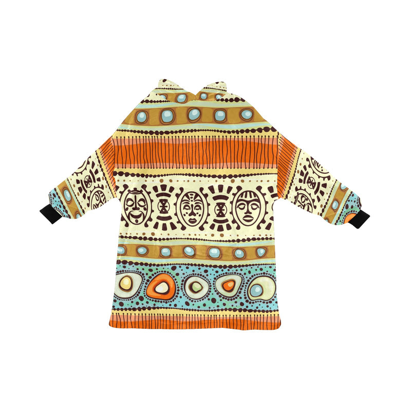 Women's African Pattern Abstract Blanket Hoodie