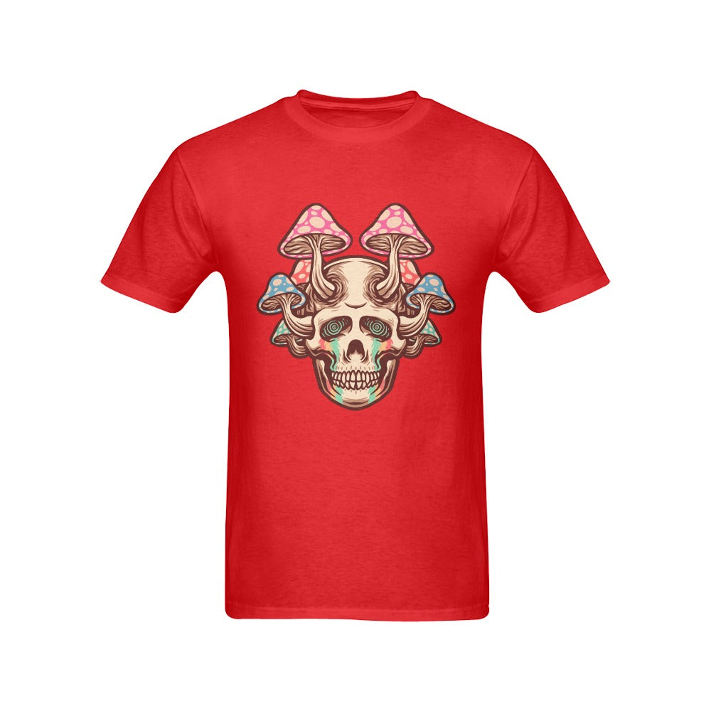 Men's Mushroom Skull Streetwear Classic Fit T-shirt