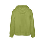 Men's Olive Green Solid Flannel Hoodie