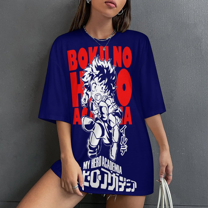 Women's Izuku My Hero Academia Anime Oversized T-shirt