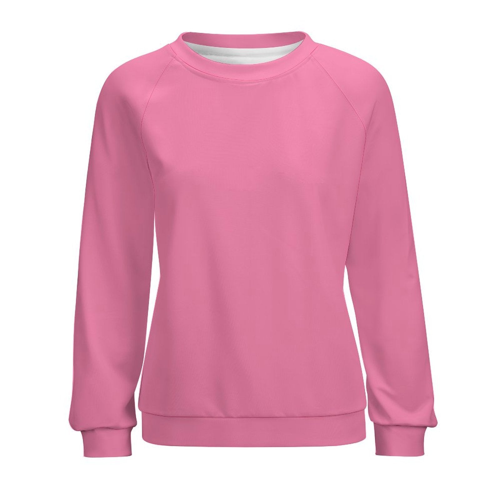 Women's Light Thulian Pink Solid Sweatshirt