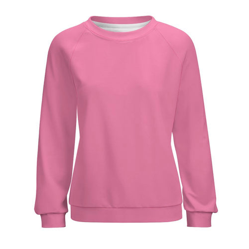 Women's Light Thulian Pink Solid Sweatshirt