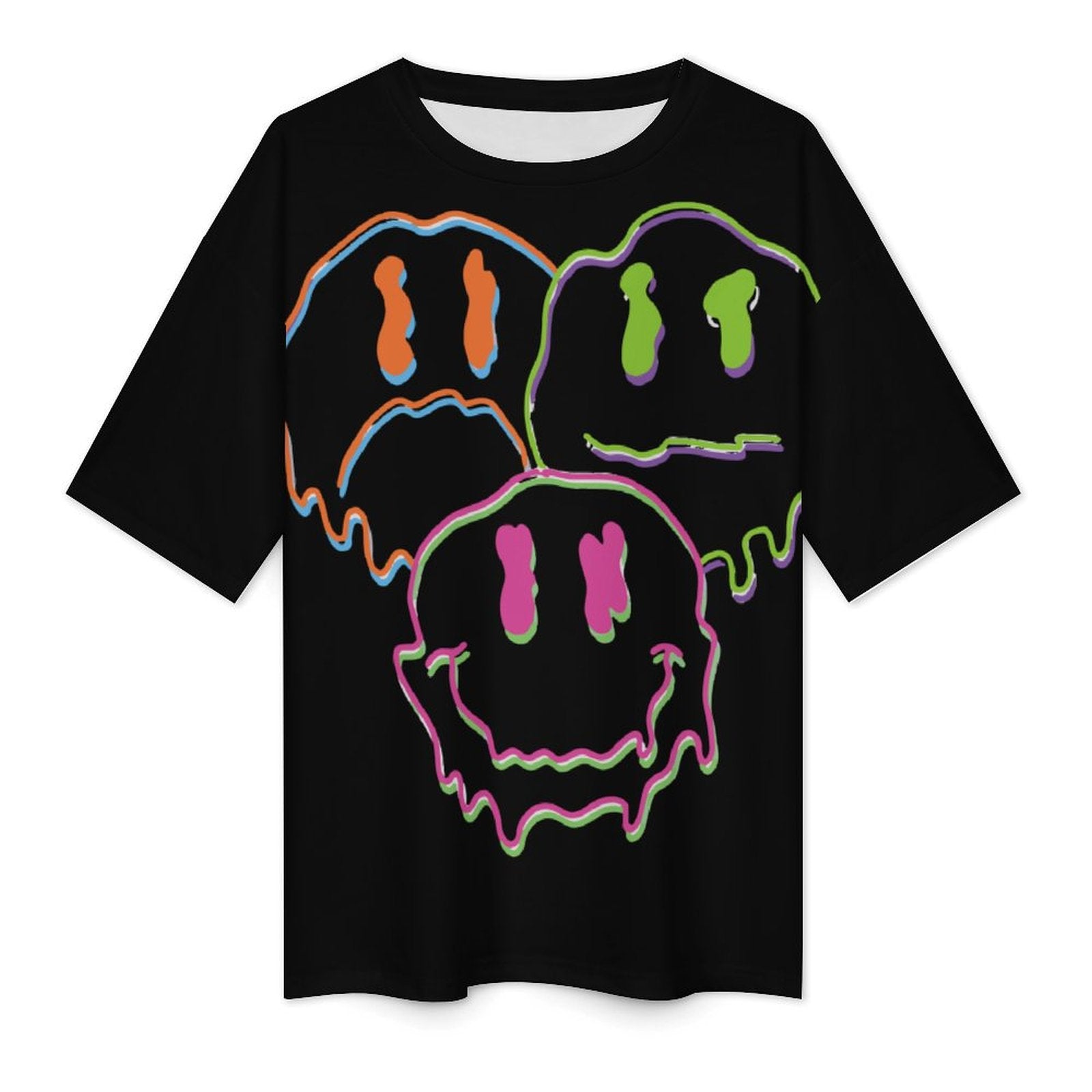 Women's Flowing Acid Psychedelic Acid & Punk Oversized T-shirt