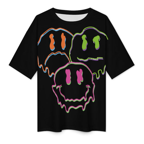 Women's Flowing Acid Psychedelic Acid & Punk Oversized T-shirt