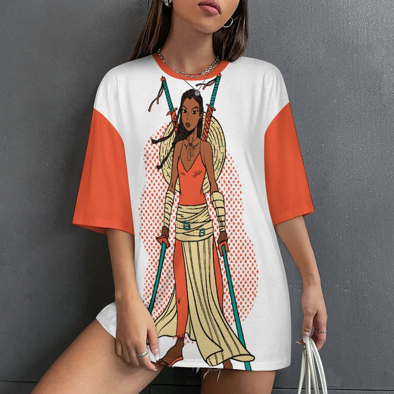 Women's Fearless Fighter Streetwear Oversized T-shirt