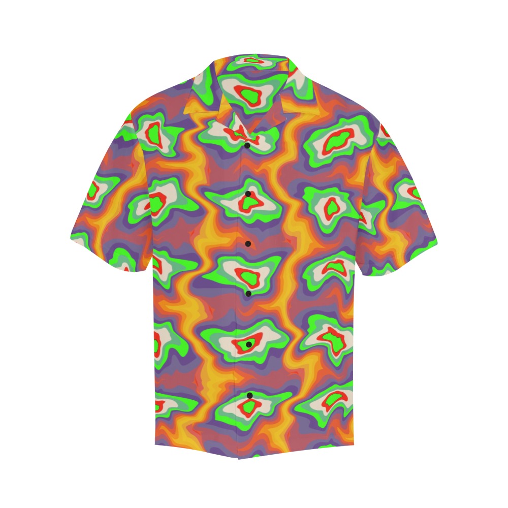 Men's Cosmic Confusion Swirl Abstract Half Sleeve Shirt