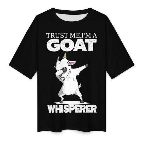 Men's Goat Whisperer Typography Oversized T-shirt