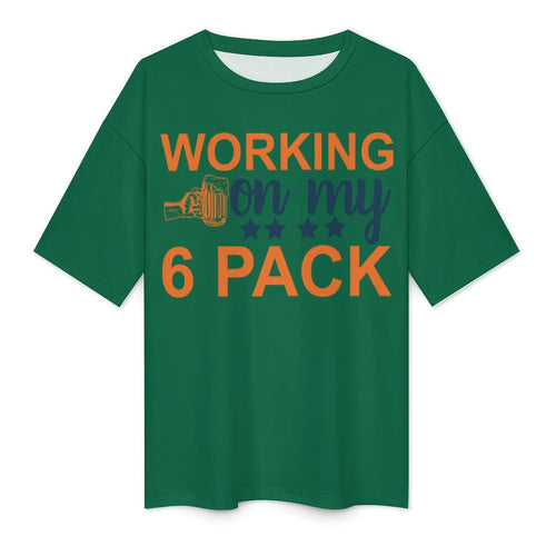 Women's 6 Pack Typography Oversized T-shirt