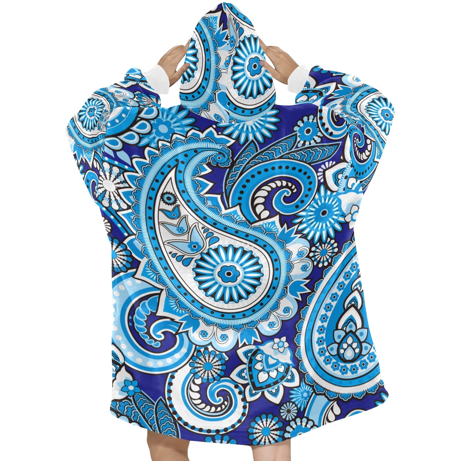 Men's Traditional Asian Elements Paisley Abstract Blanket Hoodie