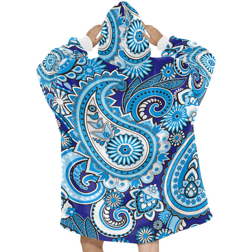 Men's Traditional Asian Elements Paisley Abstract Blanket Hoodie