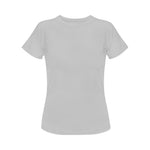 Women's Silver Solid Classic T-shirt