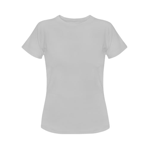 Women's Silver Solid Classic T-shirt