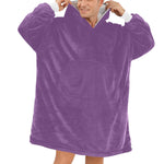 Men's French Lilac Solid Blanket Hoodie