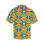 Men's Psychedelic Spiral Abstract Half Sleeve Shirt