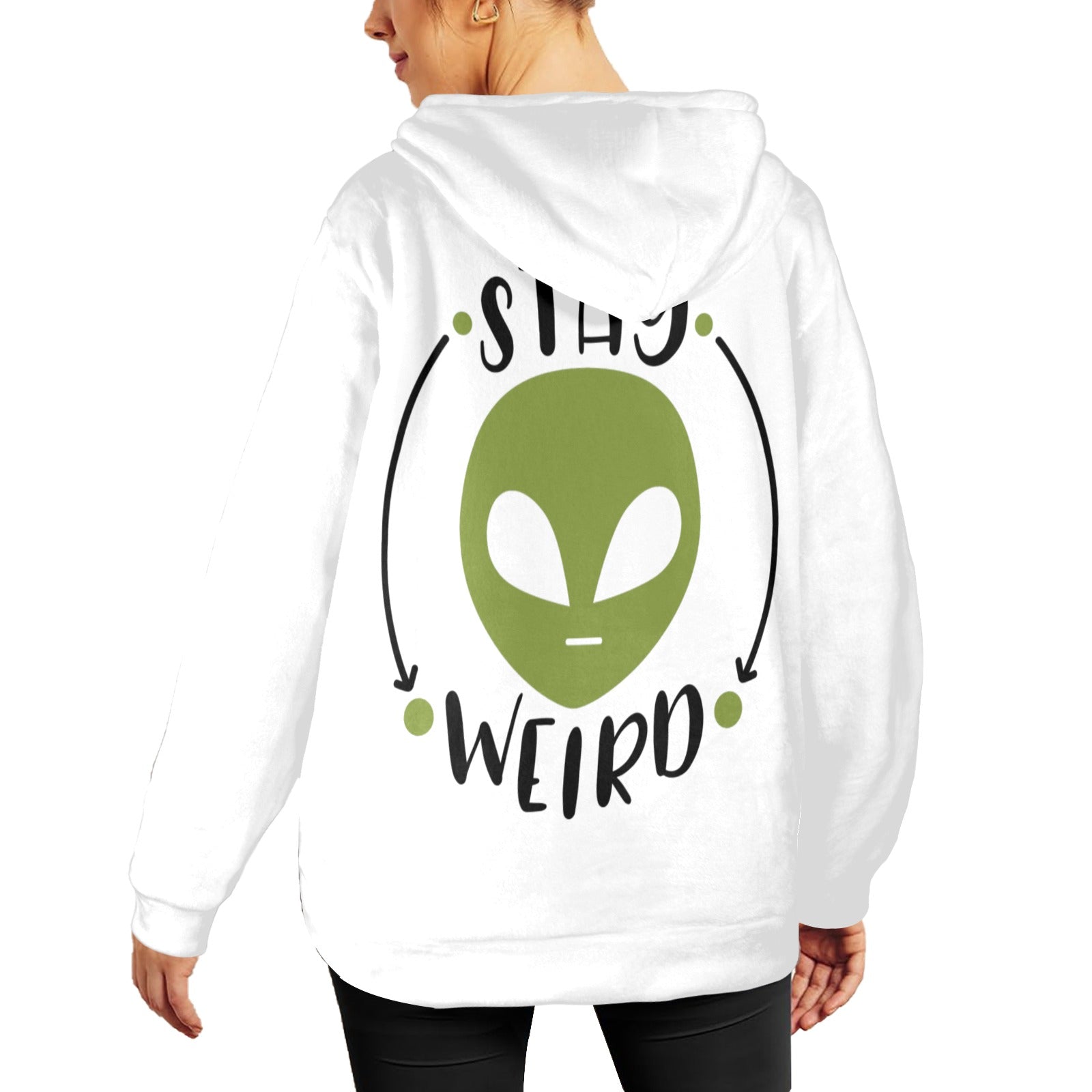 Women's Alien Abstract Flannel Hoodie