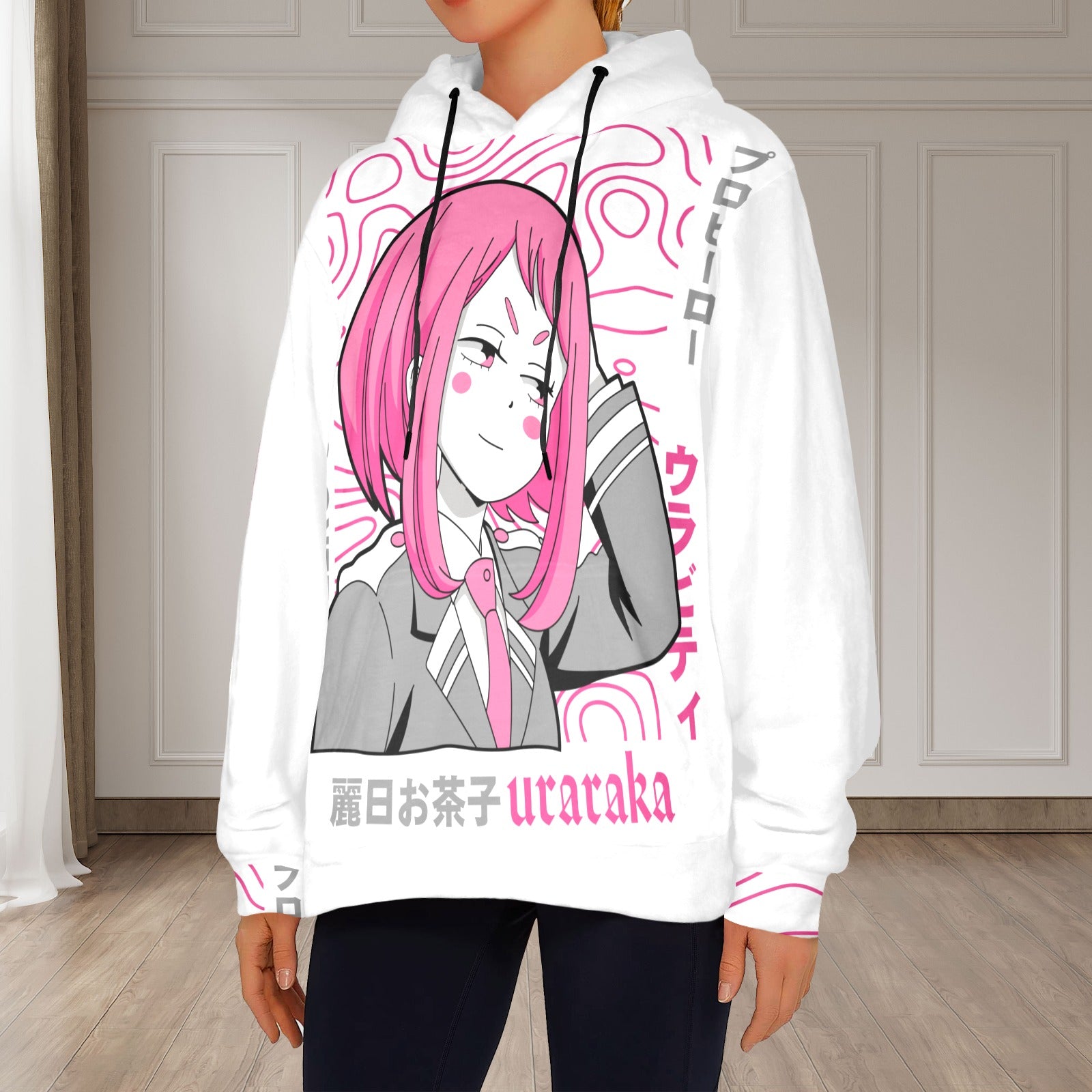 Women's Uraraka My Hero Academia Anime Flannel Hoodie