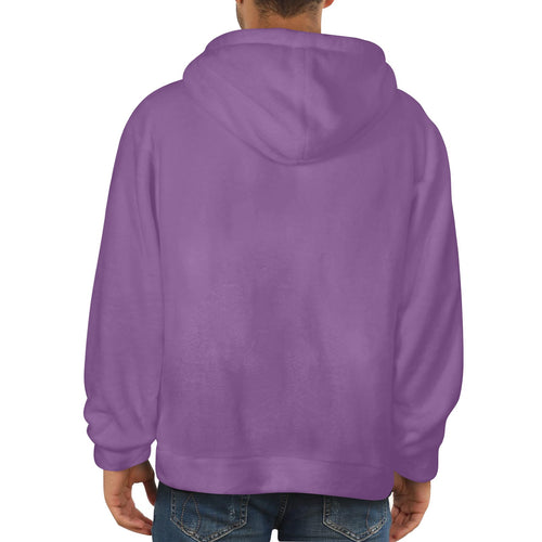 Men's French Lilac Solid Flannel Hoodie