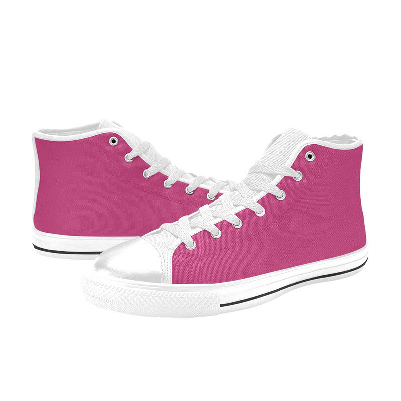 Men's Raspberry Rose Solid High Top Shoes