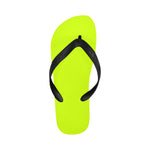 Men's Fluorescent Yellow Solid Flip Flops