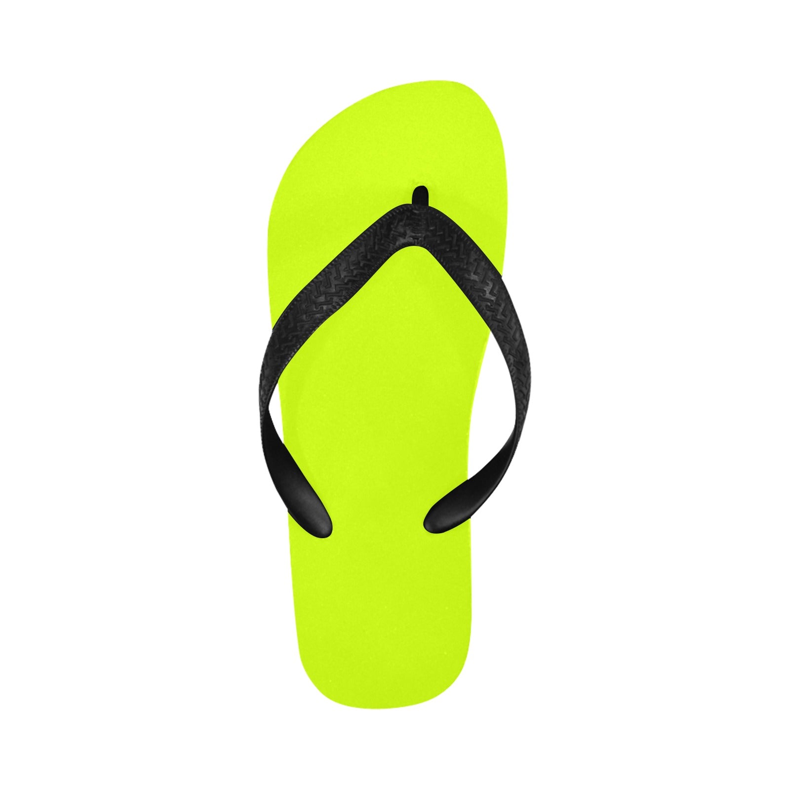Men's Fluorescent Yellow Solid Flip Flops