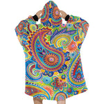Women's Traditional Asian Paisley Pattern Elements Abstract Blanket Hoodie