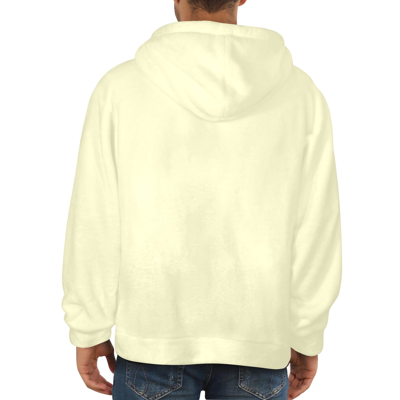 Men's Pale Spring Bud Solid Flannel Hoodie