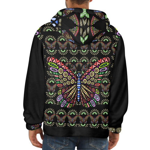 Men's Trippy Abstract Art Acid & Punk Flannel Hoodie