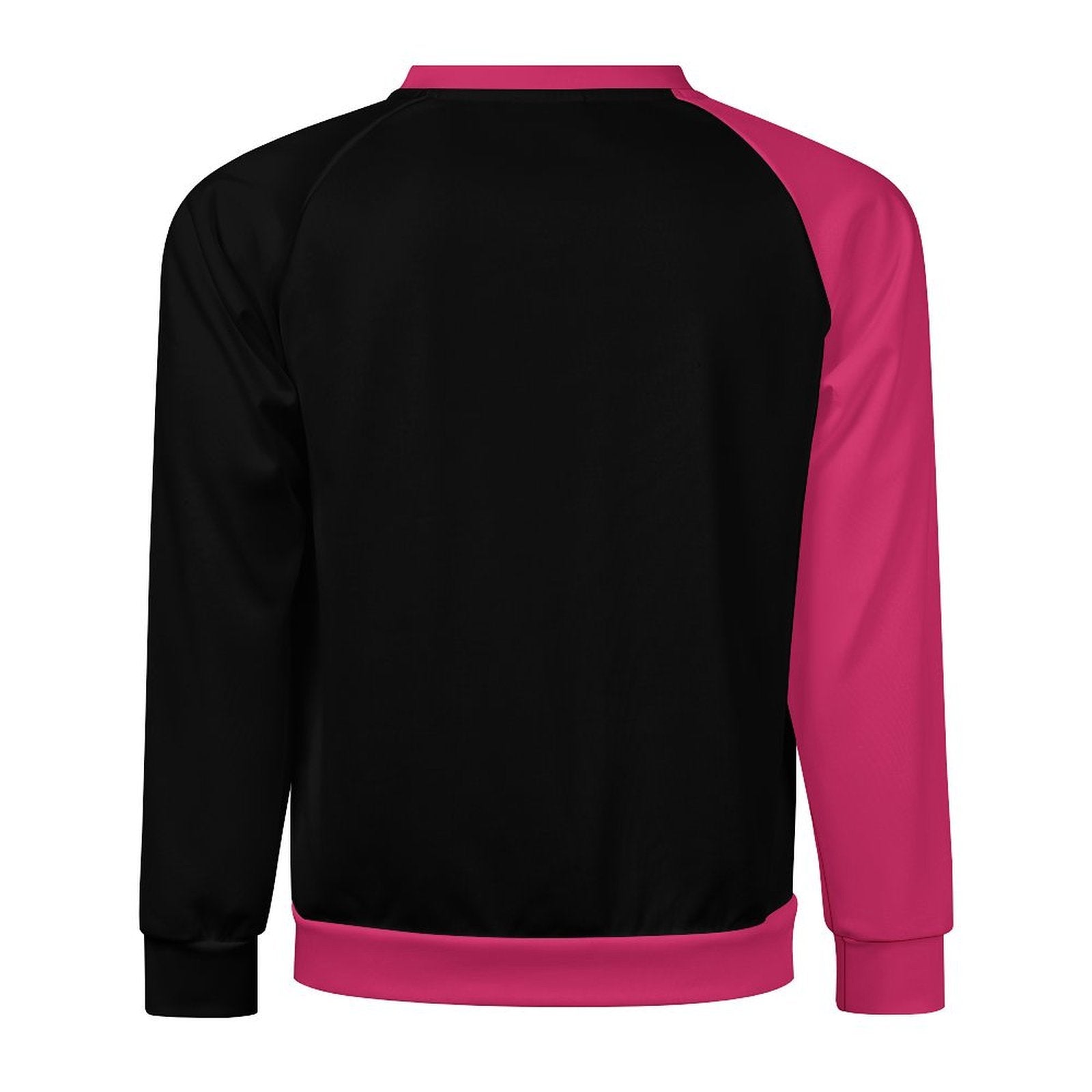 Men's Black & Raspberry Rose Solid Sweatshirt