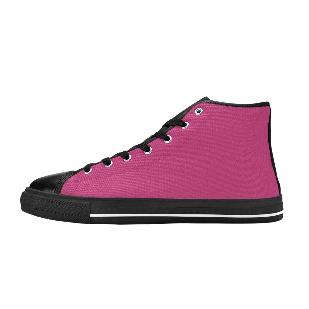 Women's Raspberry Rose Solid High Top Shoes