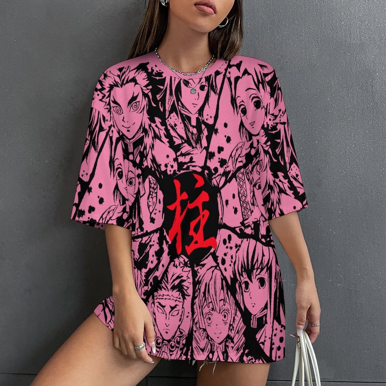 Women's Demon Slayer Universe Anime Oversized T-shirt