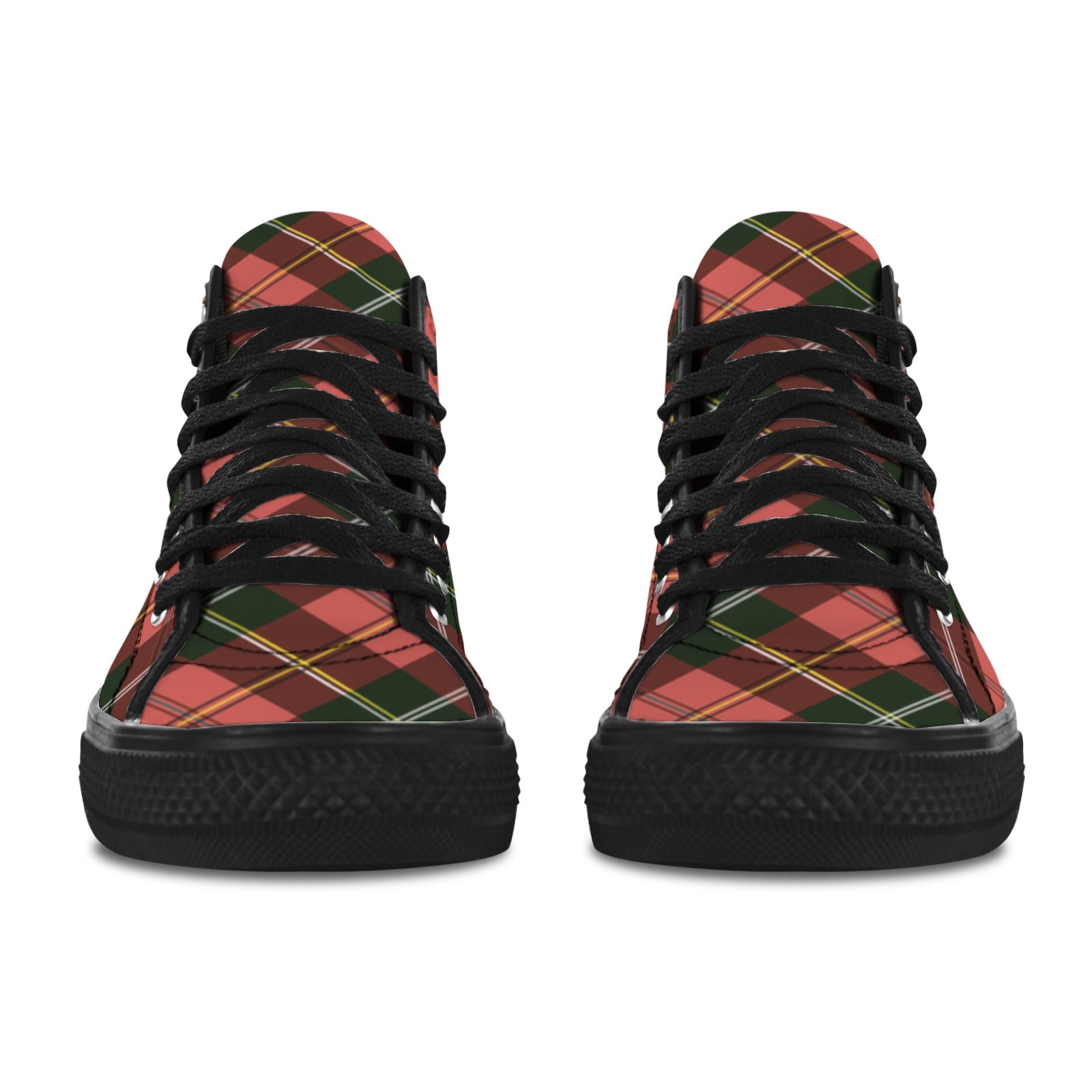Men's Tartan Blaze Abstract High Top Shoes