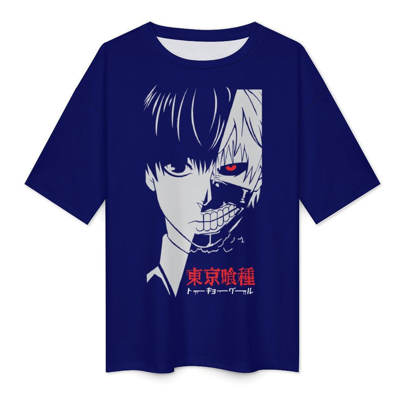 Men's Ken Kaneki Ghoul Tokyo Ghoul Anime Oversized T-shirt