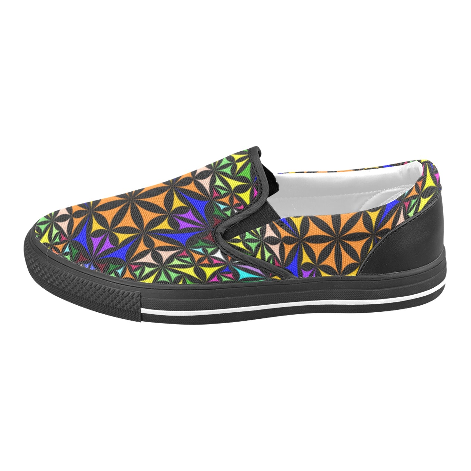 Men's Kaleidoscope Mosaic Abstract Slip-on Shoes