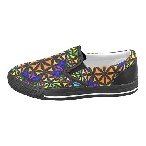 Men's Kaleidoscope Mosaic Abstract Slip-on Shoes