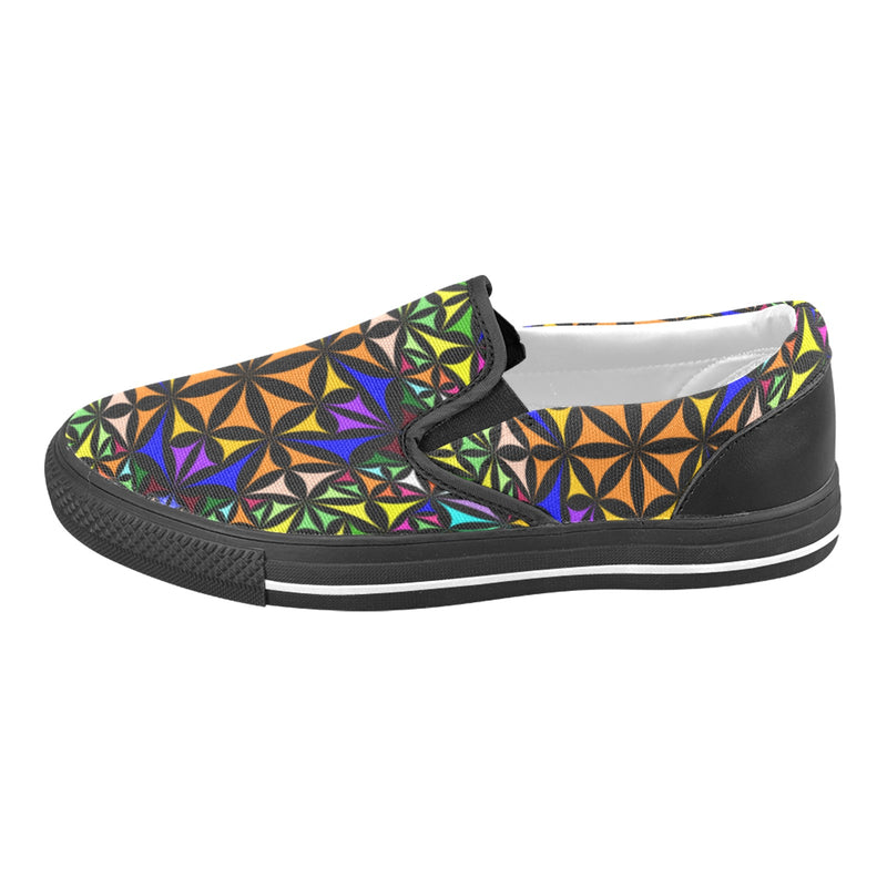 Men's Kaleidoscope Mosaic Abstract Slip-on Shoes