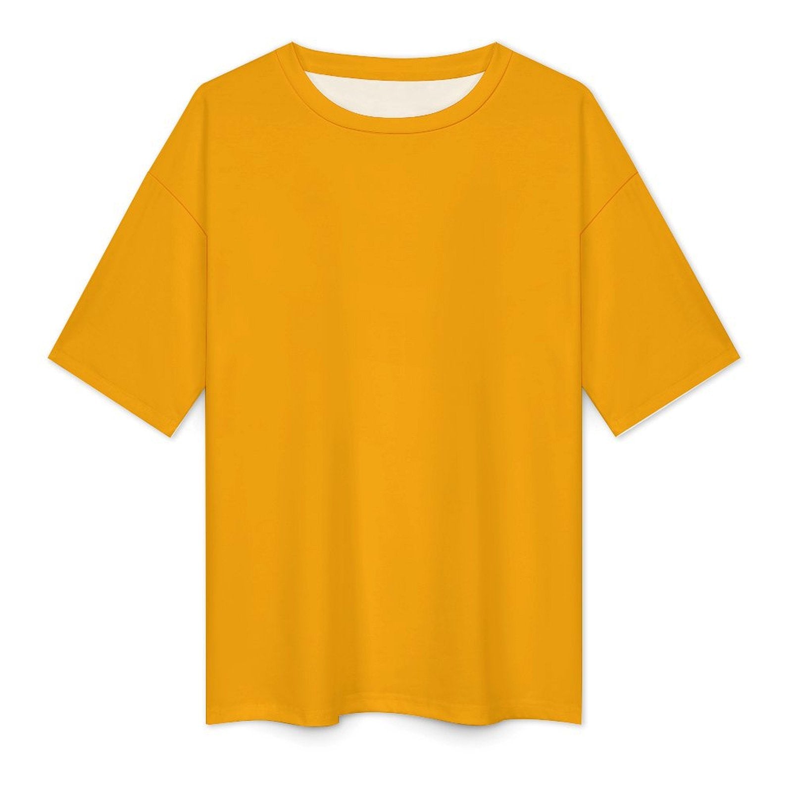 Men's Light Carrot Orange Solid Oversized T-shirt