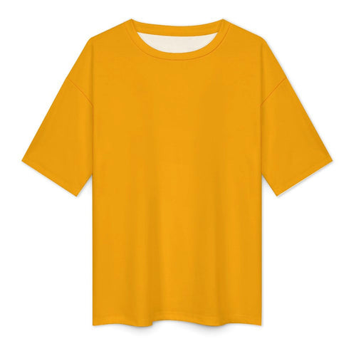 Women's Carrot Orange Solid Oversized T-shirt