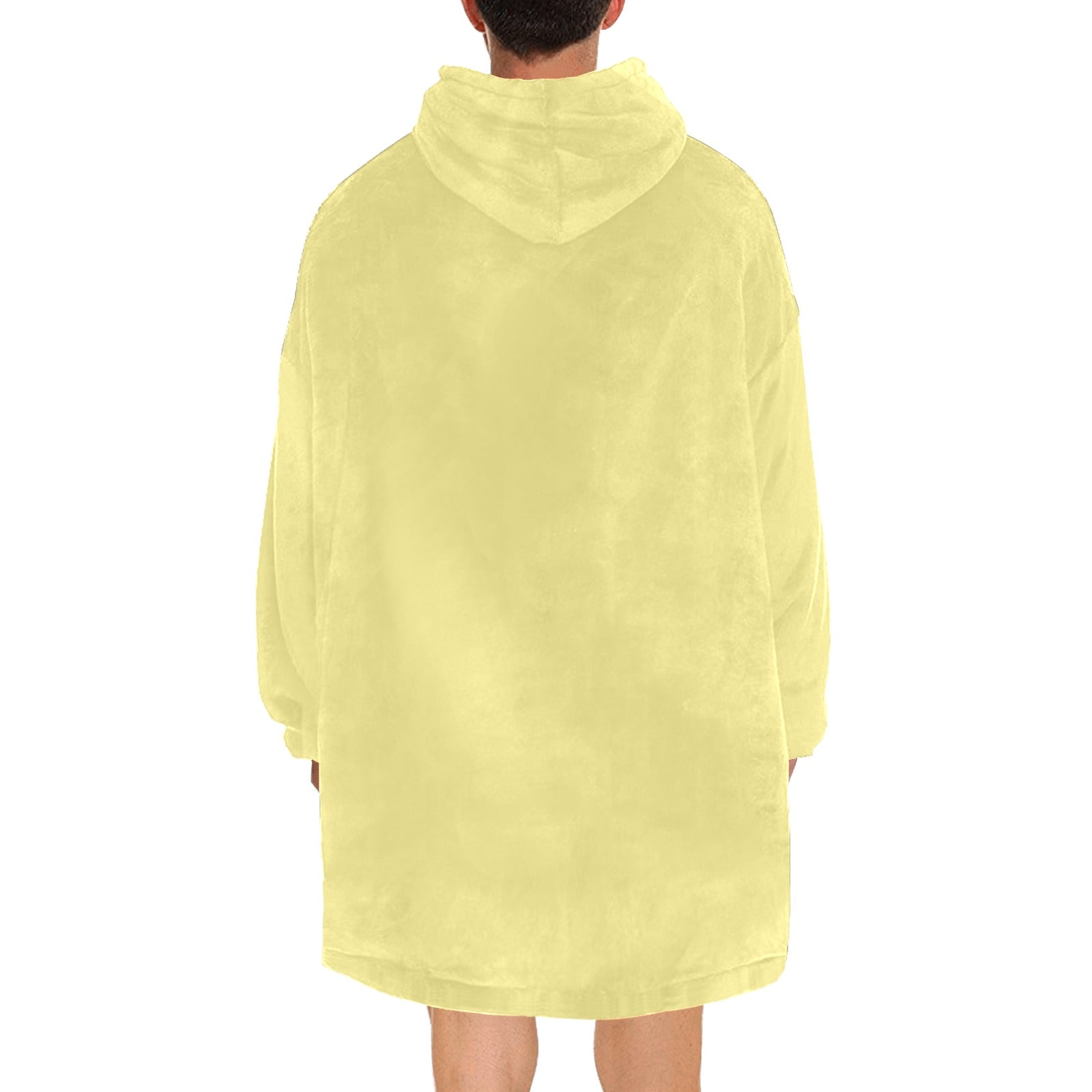 Men's Flax Yellow Solid Blanket Hoodie