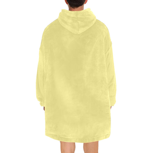 Men's Flax Yellow Solid Blanket Hoodie
