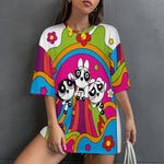Women's Powerpuff Girls Anime Oversized T-shirt
