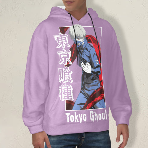 Men's Tokyo Ghoul Logo Anime Flannel Hoodie