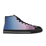 Men's Blue Pink Hue Solid High Top Shoes