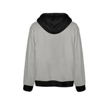Men's Grey & Black Solid Flannel Hoodie
