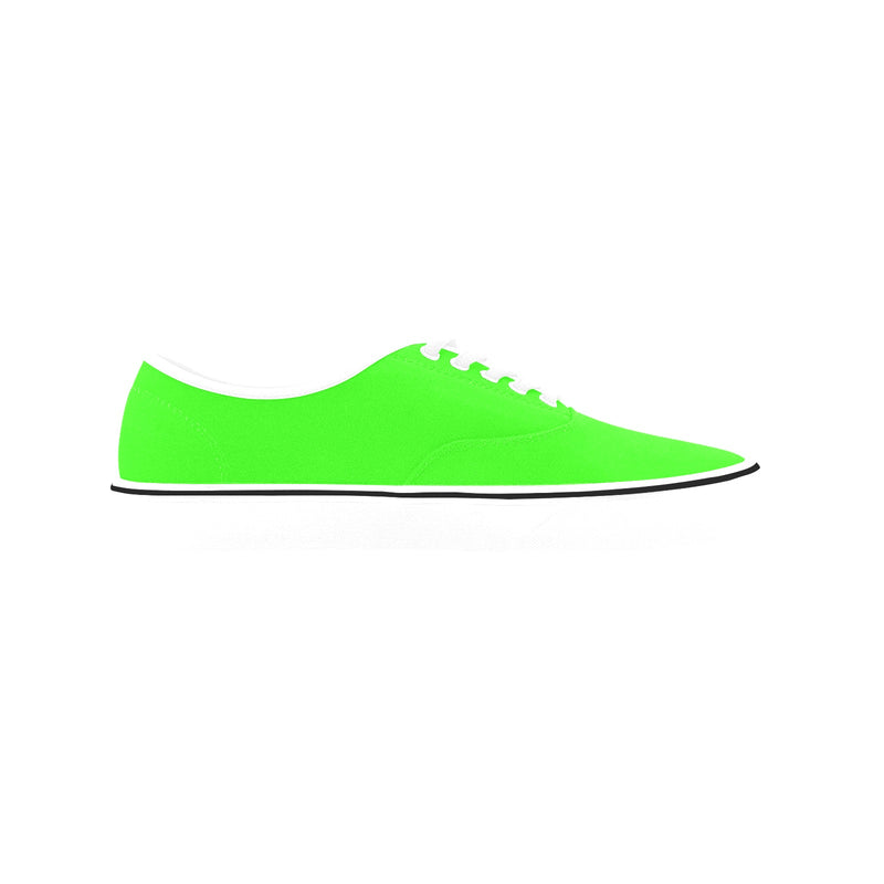 Men's Neon Greens Solid Low Top Shoes