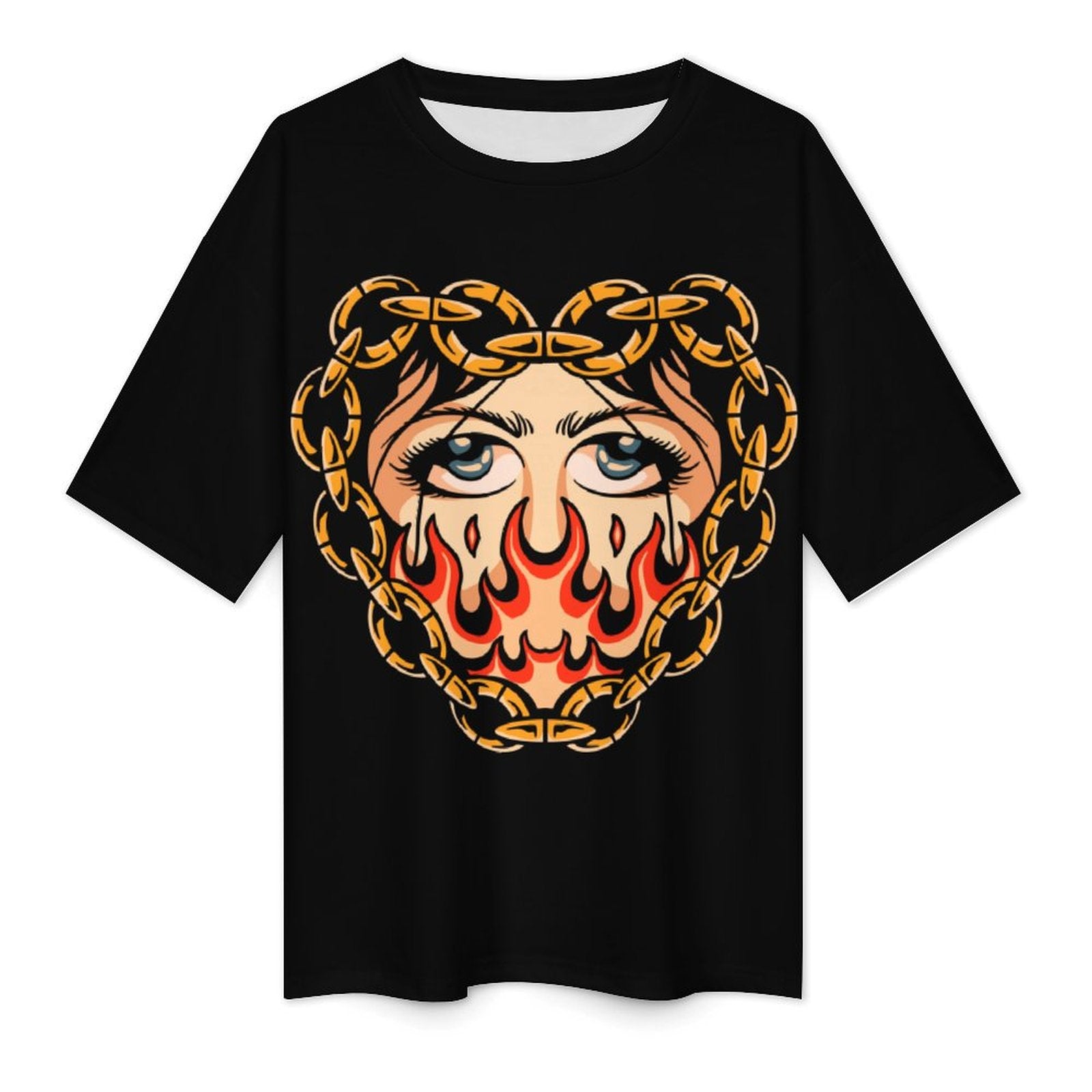 Women's Eye Communication Acid & Punk Oversized T-shirt