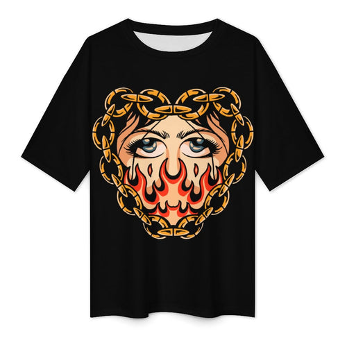 Women's Eye Communication Acid & Punk Oversized T-shirt