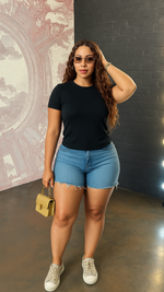 Women's Black Solid Classic T-shirt